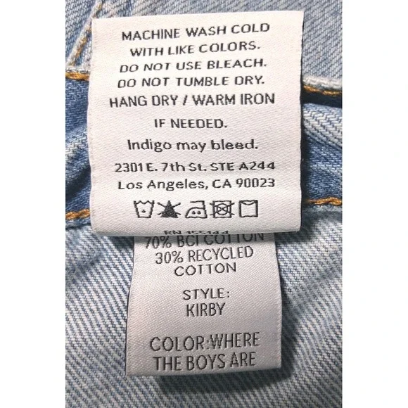 Boyish by HER Women's Kirby Straight Leg Denim Jeans Size 24 Where The Boys Are - Picture 10 of 12